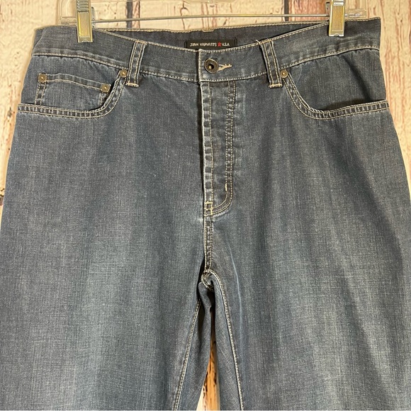 John Varvatos Straight Leg Button Fly Cotton Denim Jeans Size 32 x 31.5 EUC - Picture 4 of 16